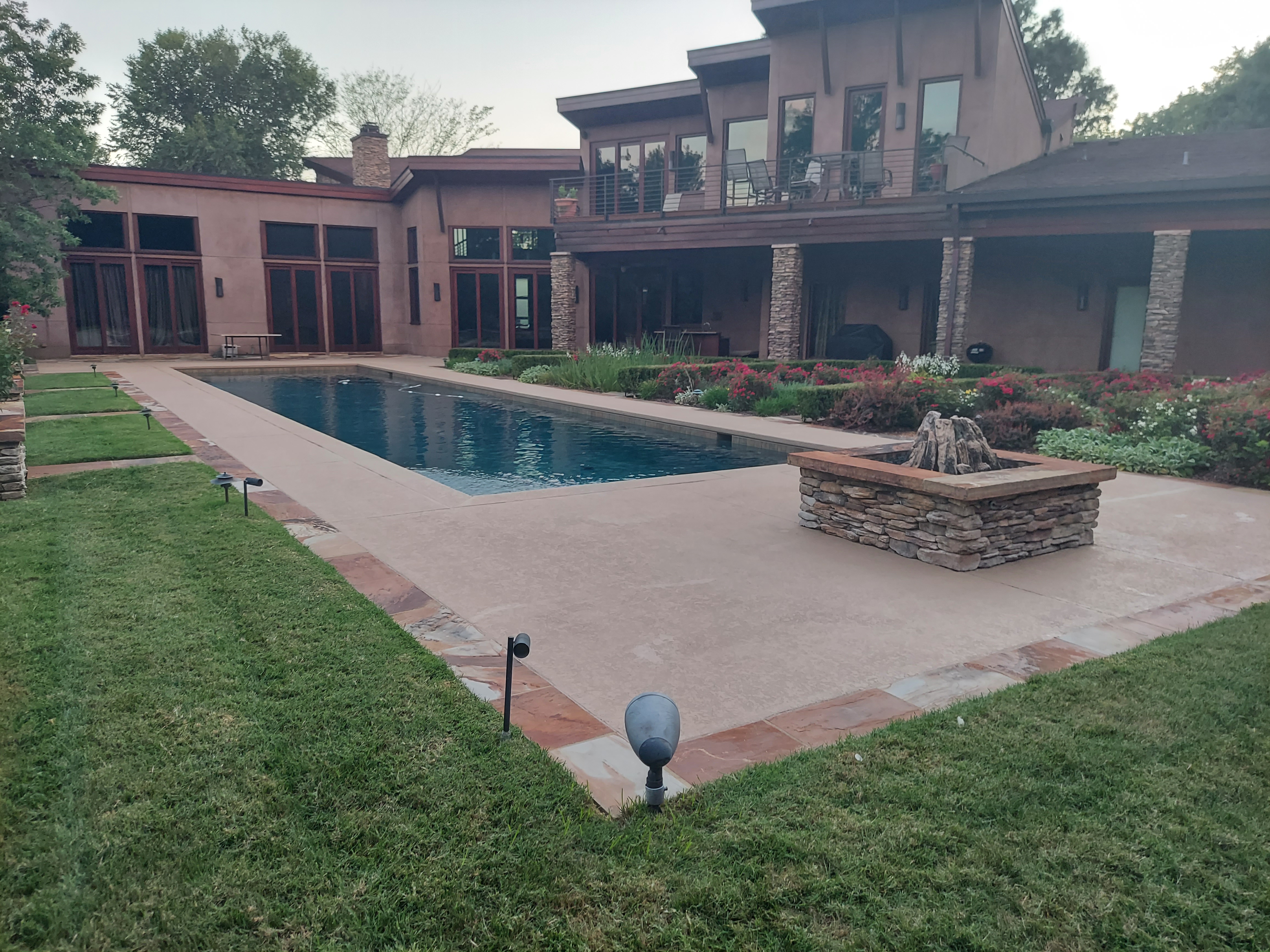 House with patio and pool